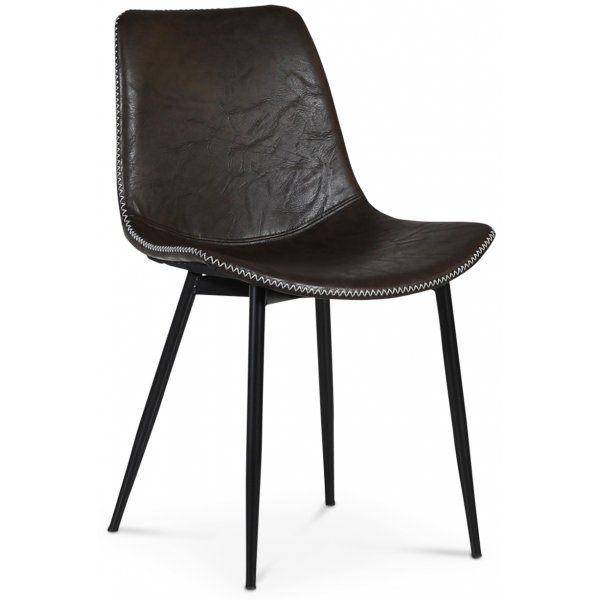 Madrid matstol - Mrkbrun vintage
