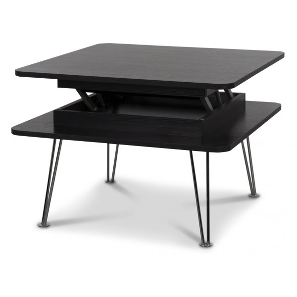 Venus soffbord kvadrat höj och sänkbart - Svart Venus soffbord kvadrat höj och sänkbart - Svart