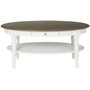Alexandra ovalt soffbord - Vit/gr Vintage
