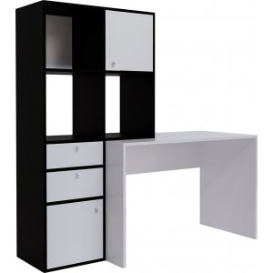 Cannes bureau 164x55 cm - Wit/zwart