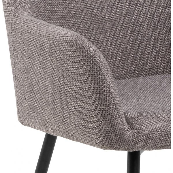 Lizzy karmstol - Ljusgr-brun/matt svart