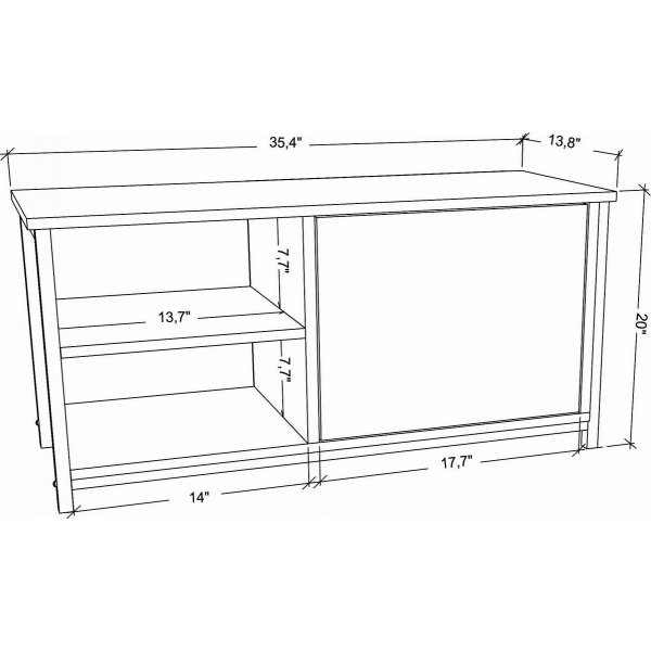 Banc multimédia Muskegon - Or/blanc Banc multimédia Muskegon - Or/blanc