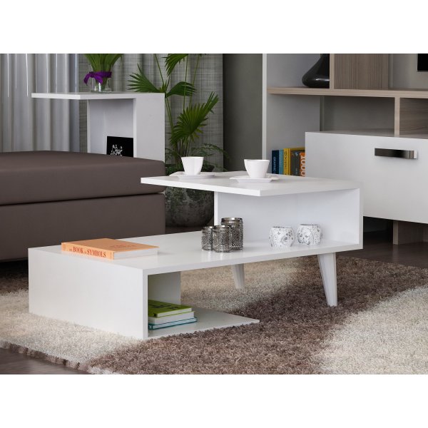 Concetta soffbord 90 x 60 cm - Vit