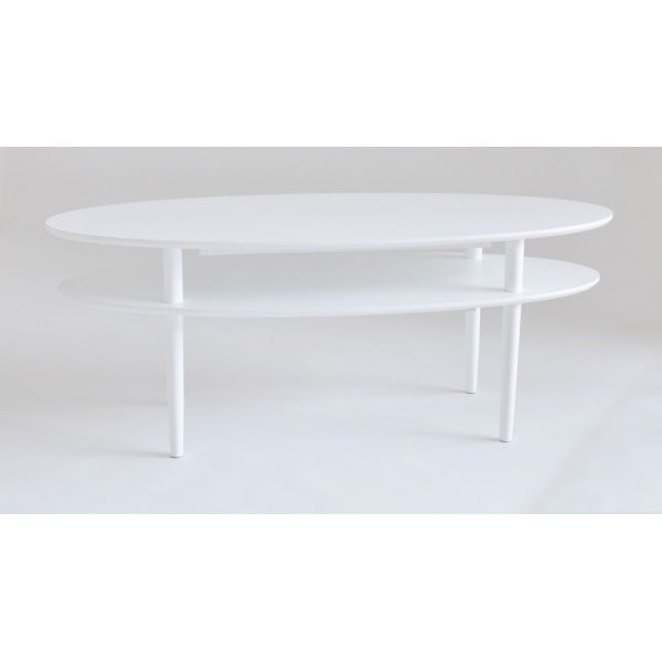 Kings Cross ovalt soffbord 130 cm - Vit