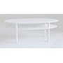 Kings Cross ovalt soffbord 130 cm - Vit