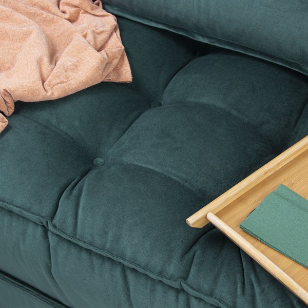 Canapé convertible 2 places Faldi - Vert pétrole Canapé convertible 2 places Faldi - Vert pétrole