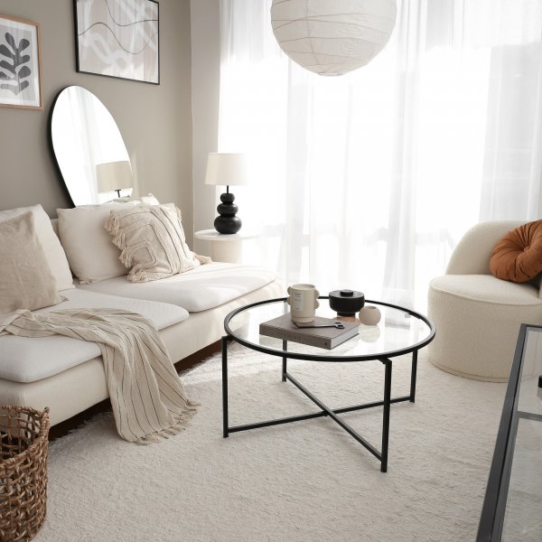 Table basse Sun Ø83 cm - Noir Table basse Sun Ø83 cm - Noir