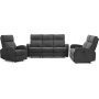 Montana elektrisk 3-sits reclinersoffa - Gr tyg