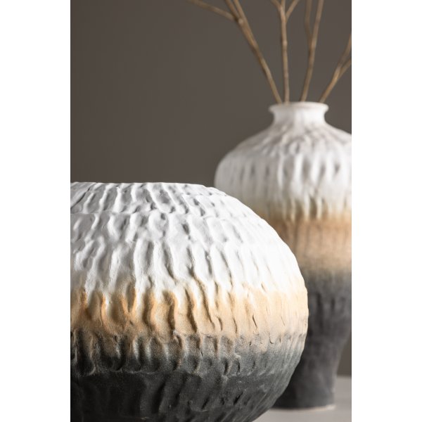 Vase Pane 24 x 21 cm - Beige/Gris/Blanc Vase Pane 24 x 21 cm - Beige/Gris/Blanc