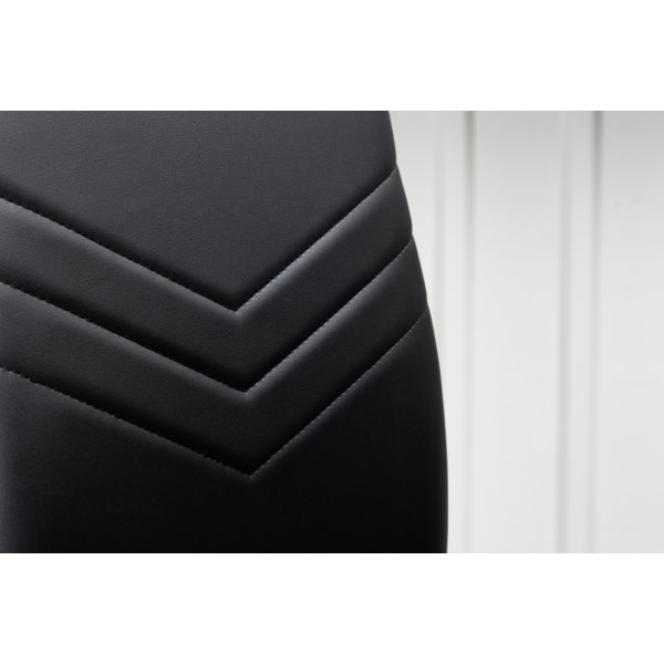 Chaise de salle à manger Lily - Noir PU/chrome Chaise de salle à manger Lily - Noir PU/chrome