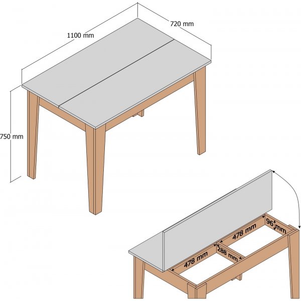 Kiev matbord 110 x 72 cm - Travertin Kiev matbord 110 x 72 cm - Travertin