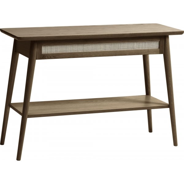 Table console Yuma avec caisson en chêne fumé Table console Yuma avec caisson en chêne fumé