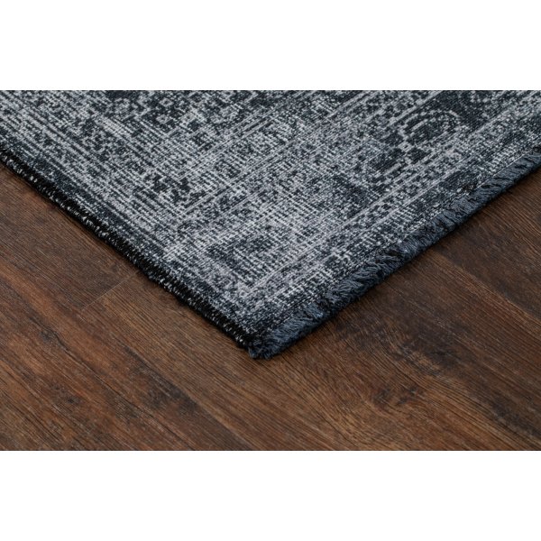 Tapis en coton Adana Boccara Noir