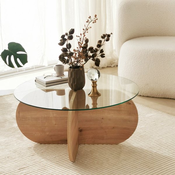 Table basse Bubble Ø75 cm - Chêne saphir Table basse Bubble Ø75 cm - Chêne saphir