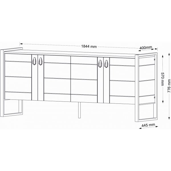Buffet Lost - Blanc/or Buffet Lost - Blanc/or