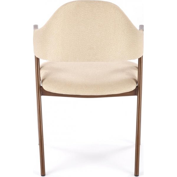 Eetkamerstoel walnoot - Beige Eetkamerstoel walnoot - Beige