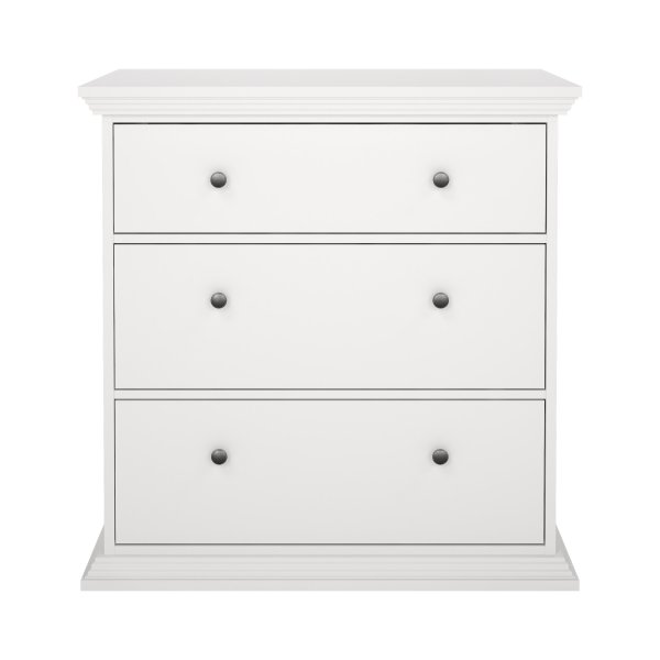 North Byrå med 3 lådor - Vit North Byrå med 3 lådor - Vit