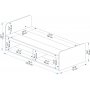 Newra enkelsng 190 x 90 cm - Ljus valnt/vit