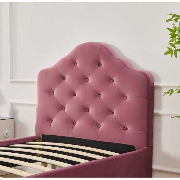 Sngram rosa sammet - 90 x 200 cm