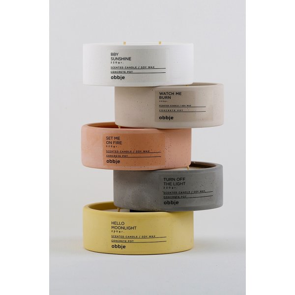 Bougie parfumée Turn Off The Light basse - Gris Bougie parfumée Turn Off The Light basse - Gris