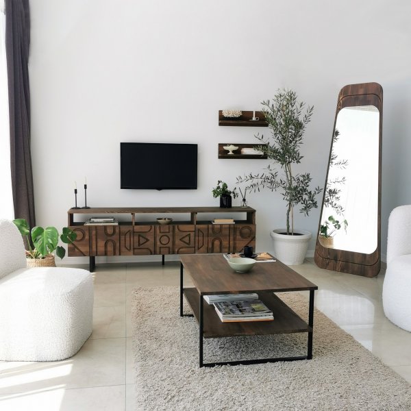 Table basse Neta 85 x 60 cm - Noyer Table basse Neta 85 x 60 cm - Noyer