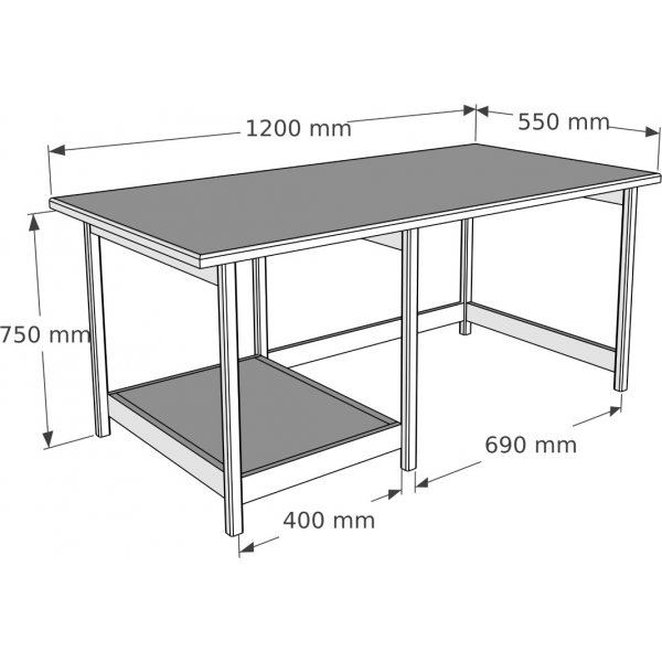 Lina skrivbord 120x55 cm - Ek Lina skrivbord 120x55 cm - Ek