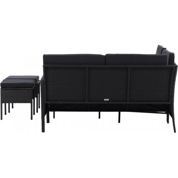 Groupe de canapé d\\\'angle Knock - Noir Groupe de canapé d\\\'angle Knock - Noir