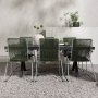 Garcia utematgrupp med 6 st Bois stolar - Svart/Grn