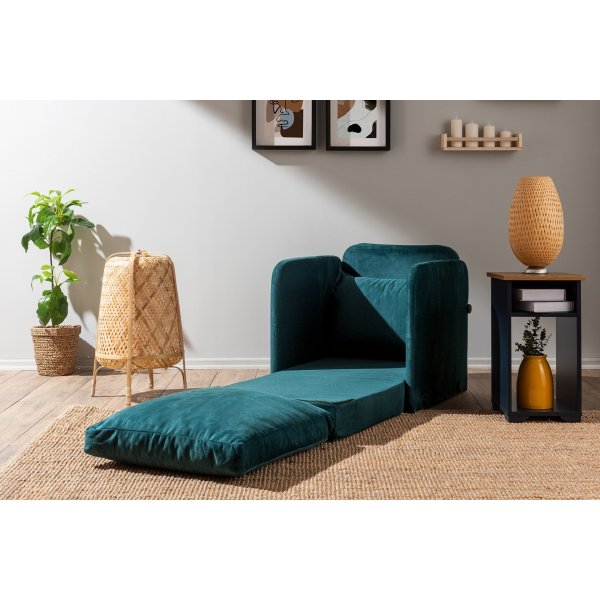 Canap convertible Saga - Vert ptrole