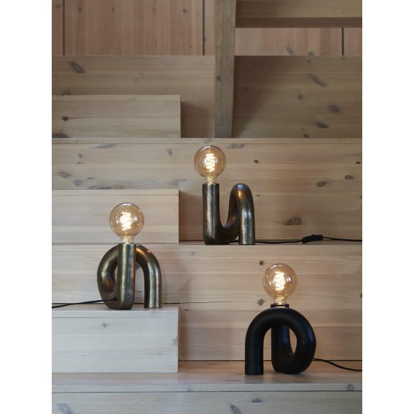 Remarque Pied de lampe Swirl - Laiton rustique - 18 cm Remarque Pied de lampe Swirl - Laiton rustique - 18 cm