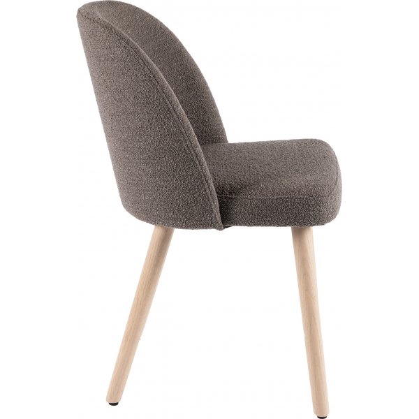 Chaise de salle à manger Anne - Bouclé gris Chaise de salle à manger Anne - Bouclé gris