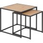 Seaford satsbord 40x40 | 50x50 cm - Ek/svart