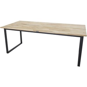 Regald eettafel 200 cm - Zwart/naturel hout