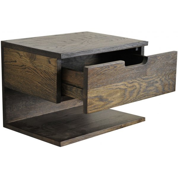 Frikk nachtkastje muur - Bruin gelakt