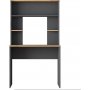 Hanna skrivbord 11, 90 x 45 cm - Valnt/antracit
