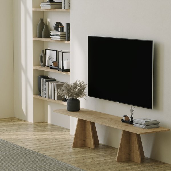 Paddenstoel tv-meubel - Saffier eiken Paddenstoel tv-meubel - Saffier eiken