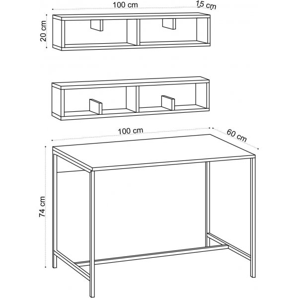 Bureau Penny 100x60 cm - Chne