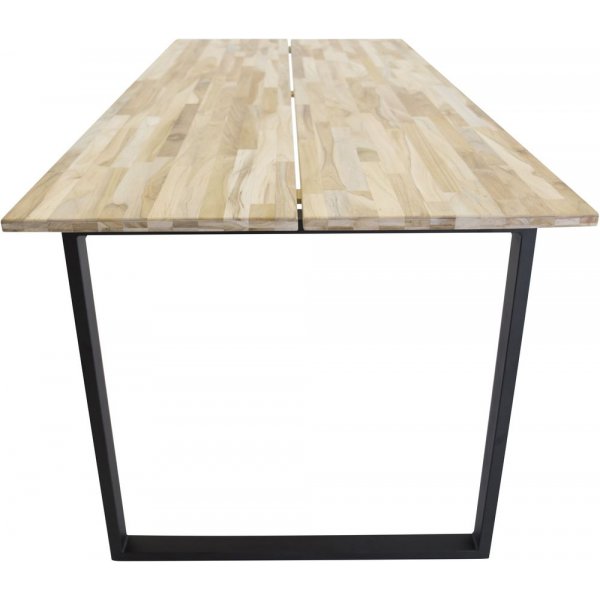 Regald matbord 200 cm - Svart/naturtr