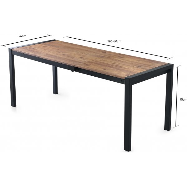 Silvia matbord 120-187 cm - Furu Silvia matbord 120-187 cm - Furu