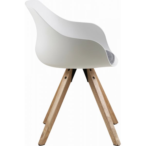 Tina karmstol - Grå/ek Tina karmstol - Grå/ek