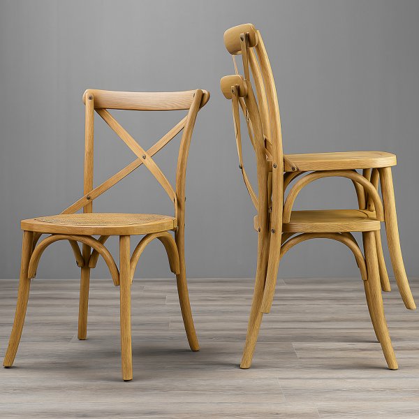 Gaston stol i oljat massivt tr