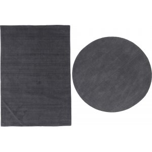 Tapis laine Bella - Gris fonc