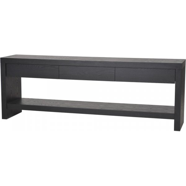 Astin konsolbord 200 cm med lådor - Svart askfanèr Astin konsolbord 200 cm med lådor - Svart askfanèr