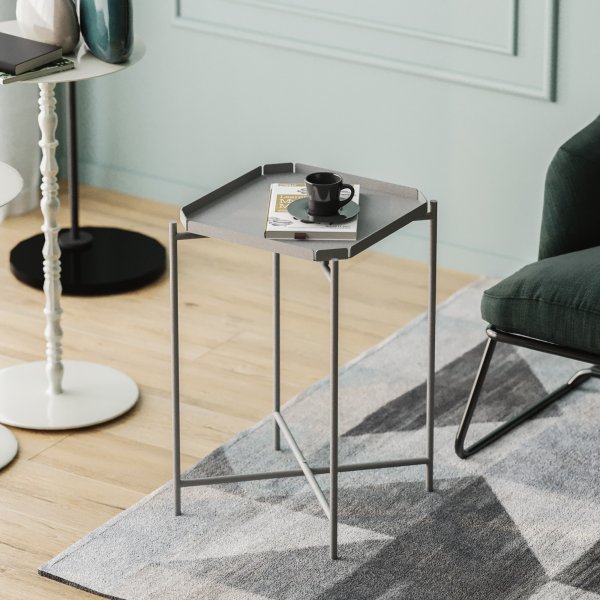 Table basse Vela 46 x 46 cm - Gris