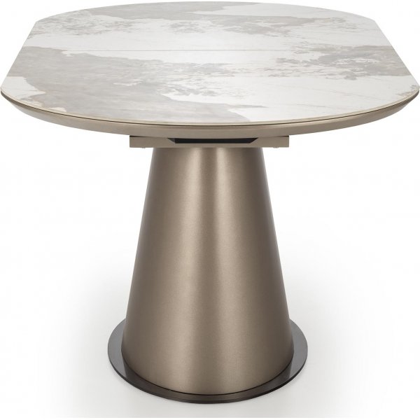 Robinson matbord 160-200 x 90 cm - Beige marmor/cappuccino/svart Robinson matbord 160-200 x 90 cm - Beige marmor/cappuccino/svart
