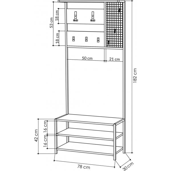 Mobilier d\\\'entrée nomade - Anthracite/noir Mobilier d\\\'entrée nomade - Anthracite/noir