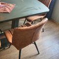 Kundbild Unique matstol - Brun vintage läder look