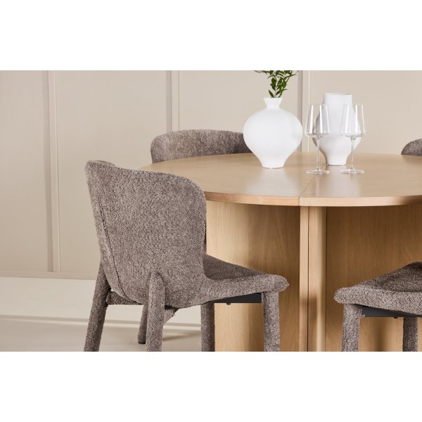 Matbord Strada med 4 st Astoria stolar - Brun/whitewash + 3.00 x Möbeltassar Matbord Strada med 4 st Astoria stolar - Brun/whitewash + 3.00 x Möbeltassar