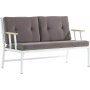 Lotus 2-sits utesoffa - Vit/brun + Flckborttagare fr mbler