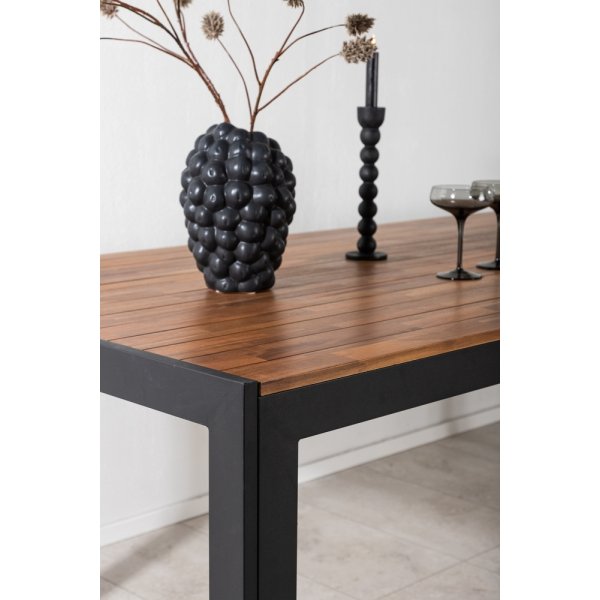 Bois matbord 205 x 90 cm - Svart/Natur